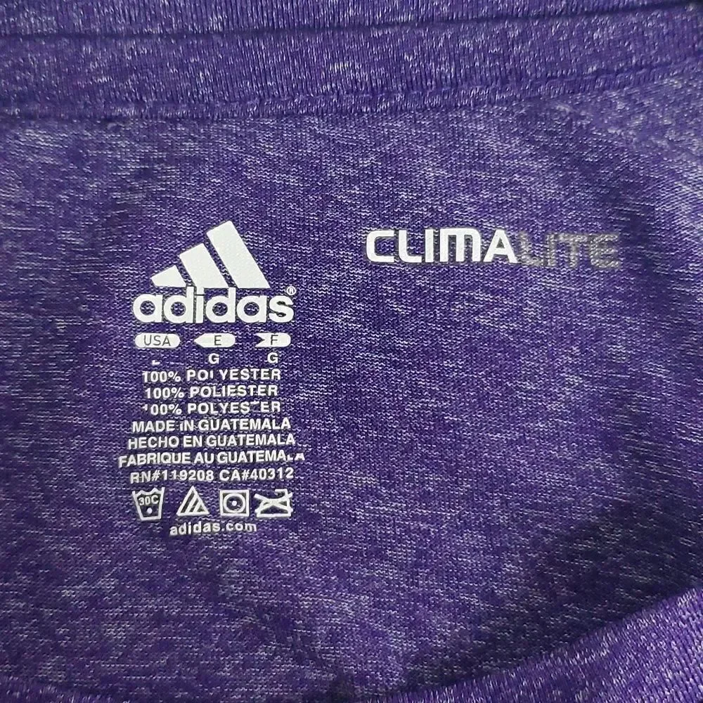 TCU Horned Frogs Adidas Short Sleeve Men's Climalite T Shirt Size L